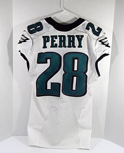 2015 Philadelpia Sasok Nick Perry 28 Játékban Használt Fehér Jersey 40 DP28657 - Aláíratlan NFL Játék Használt Mezek