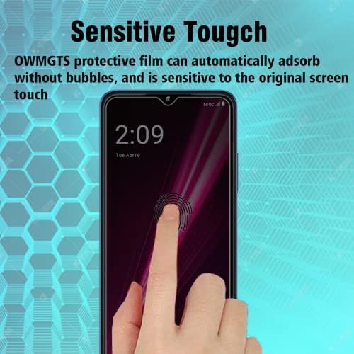 OWMGTS [2 Csomag T-Mobile Revvl 6 Pro 5G Privacy Screen Protector [9H Keménység] HD [Fekete] Sötét Anti-Spy Privát Edzett