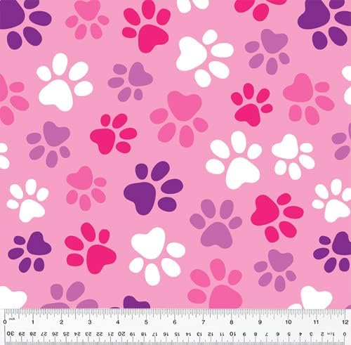 Pico Textíliák Kutya Mancsai Rózsaszín Gyapjú Szövet - 15 Yard Bolt - Style 50752-2