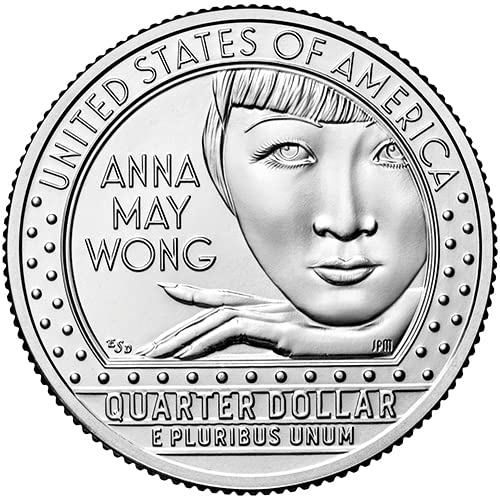 2022 P,D,S BU-Amerikai Nők Negyede Anna May Wong Negyed Választás Uncirculated MINKET Menta 3 Érme Készlet