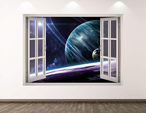 Nyugat-Hegy Bolygó Fali Matrica Art Dekoráció 3D Ablak Tér Galaxy Matrica Falfestmény, Gyerek Szoba, Egyedi Ajándék BL263