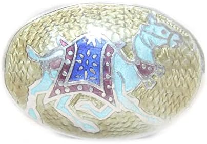 Rajasthan Drágaköveket Doboz Zománc Ezüst Bizsu Sterling 925 Cloisonne Teve Állat Kézzel Készített Tabletta B315
