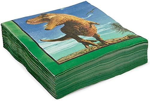 T-Rex Papír Szalvéták Gyerekeknek Dinoszaurusz Születésnapi Party (6,5 x 6.5 A, 150 Csomag)