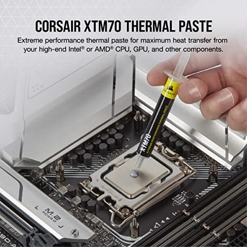 Corsair XTM70 Extrém Teljesítmény Termikus Massza, 3g Intel & AMD Processzorok akár 250W+ TDP - Alacsony Viszkozitású, Könnyű