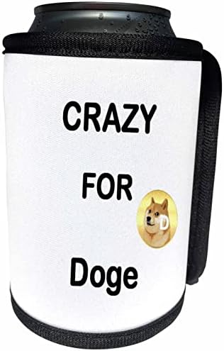 3dRose Kép a Szavak Őrült Doge A Vastag Fekete Betűkkel. - Lehet Hűvösebb Üveg Wrap (cc_354219_1)