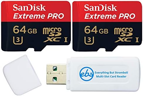 SanDisk Micro Extreme Pro (2 Csomag) 64 gb-os Memória Kártya GoPro kamerát Hős 11 Fekete-Hero11 Mini (SDSQXCU-064G-GN6MA)