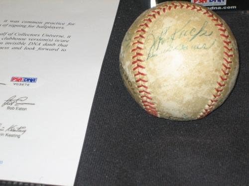 1958 Yankees World Series Bajnokok (24) Csapat Aláírt Autogramot Baseball Psa/dns - Dedikált Baseball