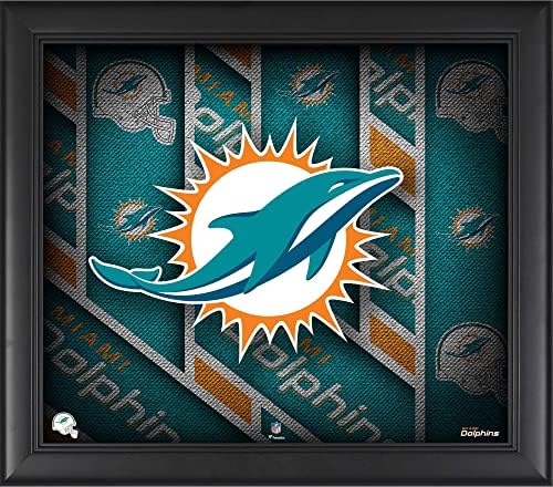 Miami Dolphins Keretes 15 x 17 Csapat Szálak Kollázs - NFL Csapat Plakkok, valamint Kollázsok