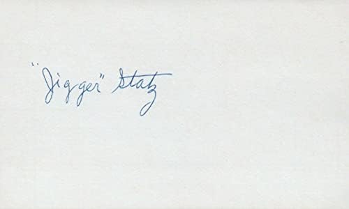 Aki Statz 1919 NYG (Dec. 1988) Aláírt egy Autogramot 3x5 Index Kártya SZÖVETSÉG COA - MLB Vágott Aláírás