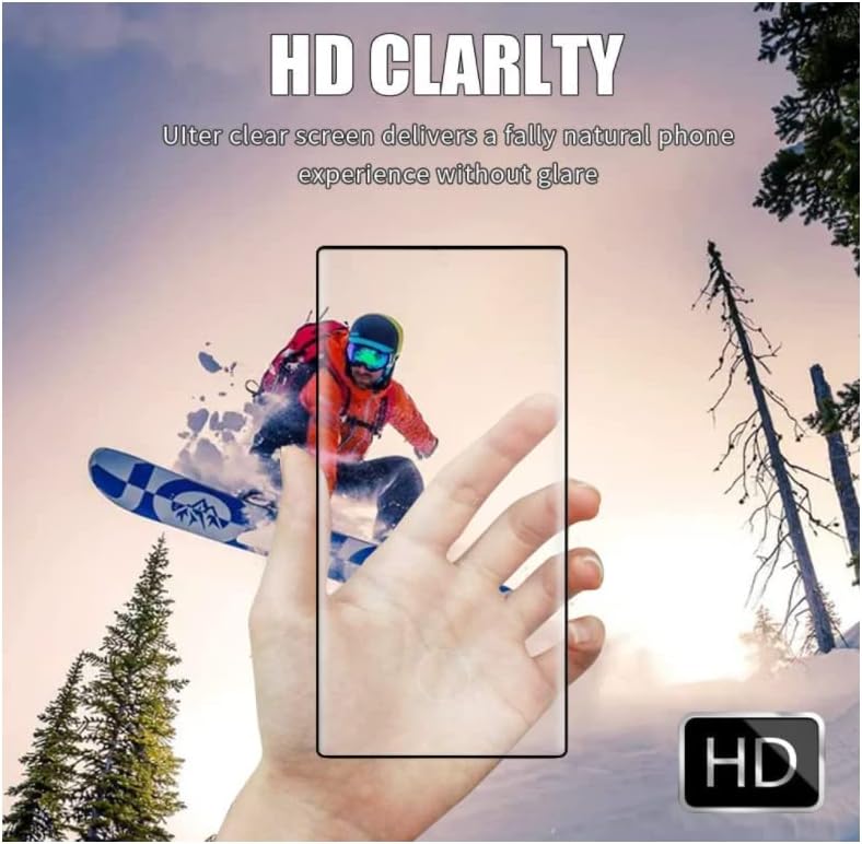 Galaxy S22 Ultra Screen Protector Edzett Üveg,Kamera Lencséjét Védő [Érintés Érzékeny][Ujjlenyomat Támogatás][9H Hardenss][Nem