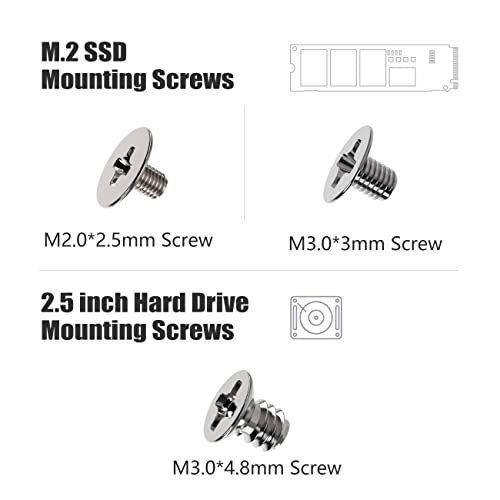 40PC M. 2 SSD Csavar Készlet, M. 2 NVME SSD Beépítő Csavar, M. 2 Csavarok Laptop & Asus Gigabyte MSI ASRock Alaplap Mágneses