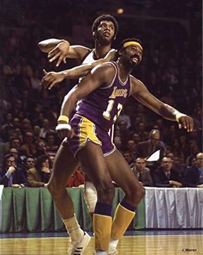 SPORTSPHOTOSUSA Kareem Abduhl-Jabbar Milwaukee Bucks & Wilt Chamberlain Los Angeles-i LA Lakers 8x10 Sport Fotó