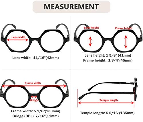 Eyekepper 4 Csomagolás Vintage Design Szemüveget a Nők Olvasás - Retro Olvasó Szemüveg Kis Lencse Olvasók Férfiak +2.75