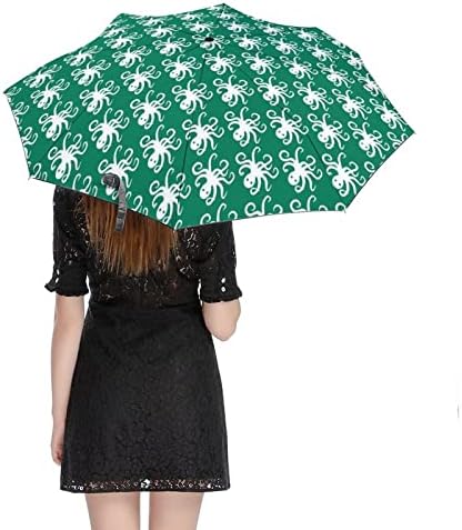 Polip Minta Utazási Esernyő Szélálló 3 Redők Auto Nyitva Közel Összecsukható Esernyő a Férfiak Nők