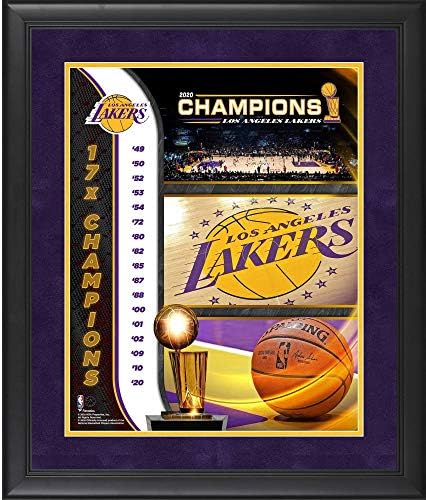 A Los Angeles Lakers Keretes 16 x 20 17x NBA-Bajnok, Kollázs, Velúr Szőnyeg - NBA-Csapat, Plakkok, valamint Kollázsok