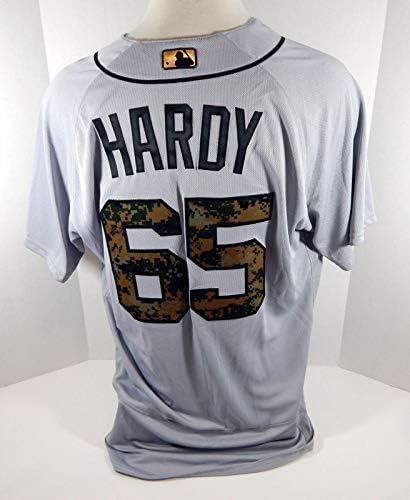 Detroit Tigers Blaine Hardy 65 Játék Kiadott Szürke Jersey-i emléknap - a Játékban Használt MLB Mezek