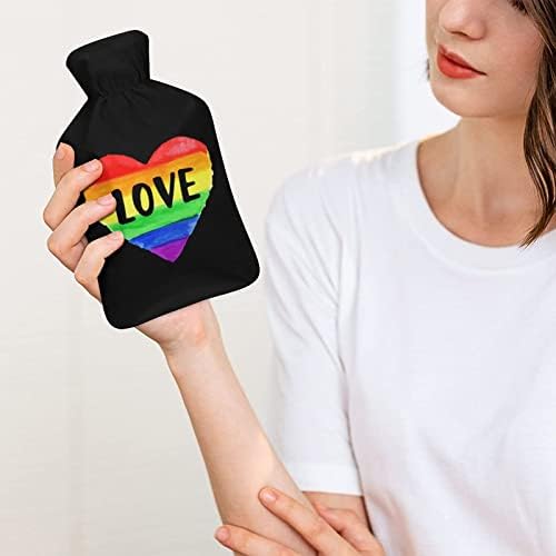 Szerelmes Szív LMBT Büszkeség forróvizes Palack Puha Borító Forró Víz Táska Kéz Láb, Nyak, Váll Melegebb