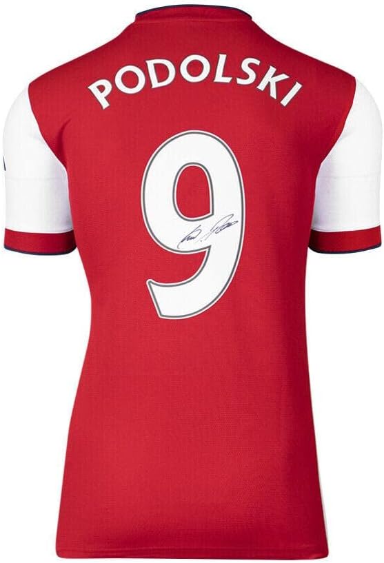 Lukas Podolski Aláírt Arsenal Ing - 2021-22, A 9-Es Számú Aláírást Jersey - Dedikált Foci Mezek