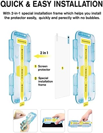 Hocents. Edzett Üveg kijelző Védő fólia a Nintendo Kapcsoló OLED - 2 Csomag [Auto-Alignment Tool]