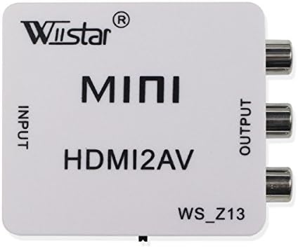 Wiistar HDMI AV CVBS Átalakító Mini HDMI 1080P-RCA Kompozit Video Audio Átalakító Adapter Doboz Támogatás PAL/NTSC a HDTV-PS4