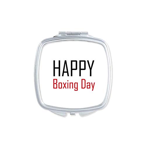 Ünnepeljük A Boxing Day Áldás Tükör Hordozható Kompakt Zsebében Smink Kétoldalas Üveg