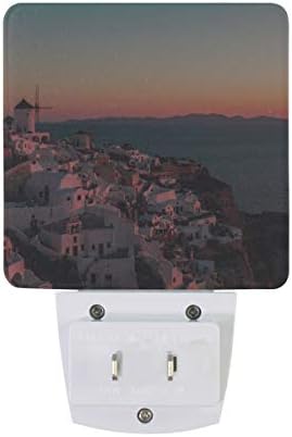 Fényesebb Naplemente Santorini LED Érzékelő, Éjszakai Fény Gyerekeknek&Felnőttek Hálószoba Alkonyat Hajnal Night Lights Lámpa
