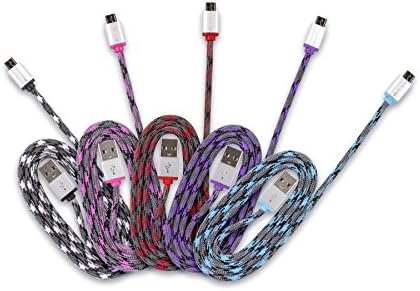 360 Elektromos 360401 QuickCharge Fonott Micro USB Kábel, 3'/0,9 m, Rózsaszín