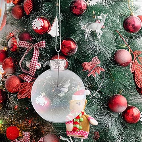 Cabilock 2DB Átlátszó Üveg Karácsonyi Labdák Tölthető Dísz Golyó Törhetetlen Karácsonyi Díszek Csecsebecsék Karácsonyi Fa