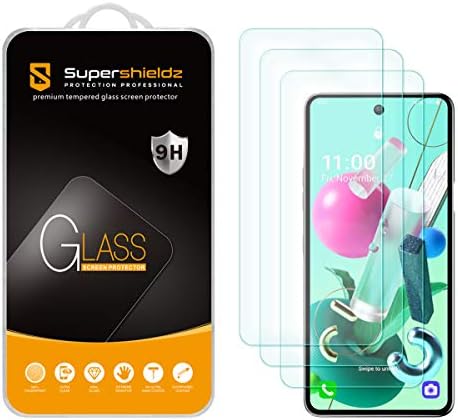 (3 Csomag) Supershieldz Tervezett LG K92 5G Edzett Üveg kijelző Védő fólia, Anti Karcolás, Buborék Mentes