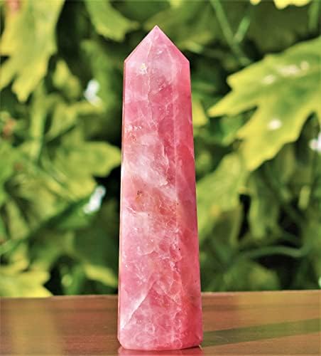 Polírozott Természetes Rózsaszín Rózsa Kvarc Kristály Csakrák Gyógyító Metafizikai Kő Pont Torony (130mm) Meditáció Feng
