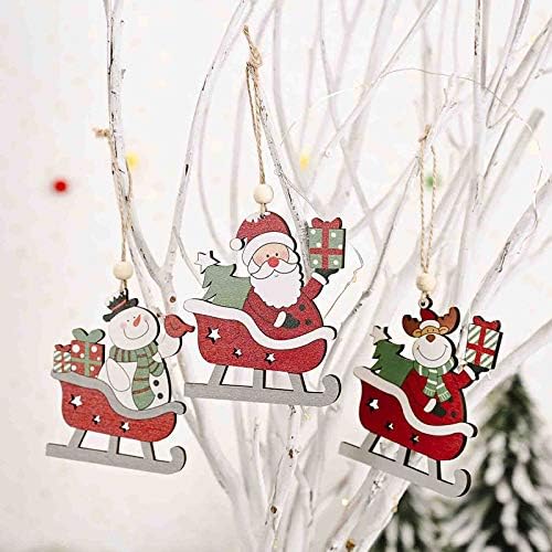 FzvD46 Karácsonyi Díszek Ski Kocsi Fa Medál Elk Idős Ski Medál Christmastree