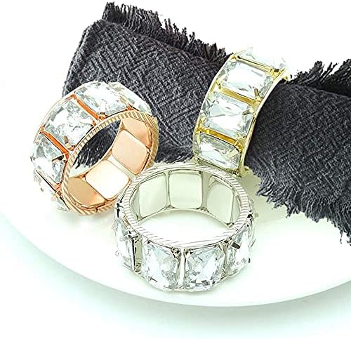 Crystal Pezsgő Szalvéta Gyűrű Birtokosai Készlet 10 Esküvői Fogadás asztaldíszek Esküvői ajándékok, Különleges Alkalmakra,