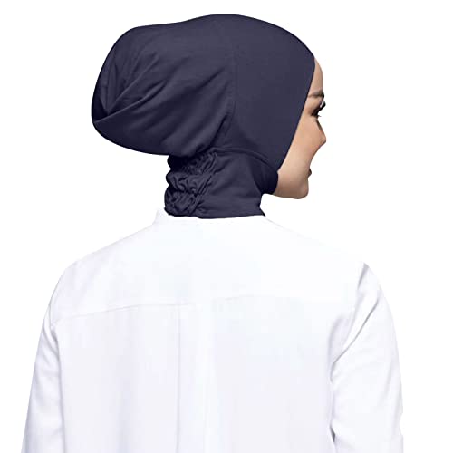 2023 Új Női Alkalmi Egyszínű Rugalmas Cap Magas Sztreccs Női Muszlim Bib Hidzsáb Férfi Büszkeség (Sötét Kék, Egy Méret)