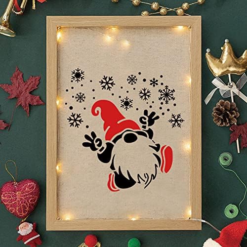 21Pcs Nagy Karácsonyi Sablonok, Újrafelhasználható Boldog Karácsonyt Stencil Festés, Beleértve a Candy Cane/karácsonyfa/Mézeskalács/Északi-Sark/hull