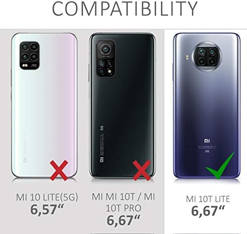 kwmobile Kors Esetben Kompatibilis a Xiaomi Mi 10T Lite Tok - Átlátszó TPU hátlapot w/Zsinór Zsinór Pánttal - Fekete/Átlátszó