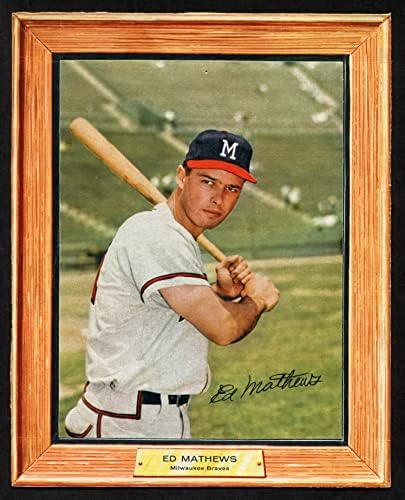 1960 Utáni Eddie Mathews Milwaukee Bátrabbak (Baseball Kártya) JÓ Bátrabbak