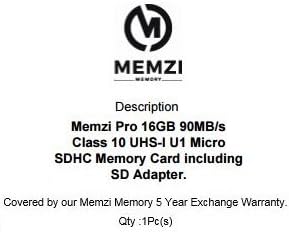 MEMZI PRO 16GB Class 10 90MB/s Micro SDHC Memória Kártya SD Adapterrel, valamint a Micro USB Olvasó Samsung Galaxy J3 Napfogyatkozás,