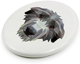 Deerhound, a Sírkő Kerámia Plakett egy Kép egy Kutyát, Geometriai