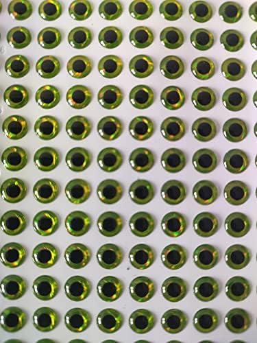 YETYE 4mm 5mm 6mm 7mm 8 mm-es Chartreuse Világos Zöld 3D Puha Holografikus Fekete Pupilla Csalit Szeme Crankbait Kézműves
