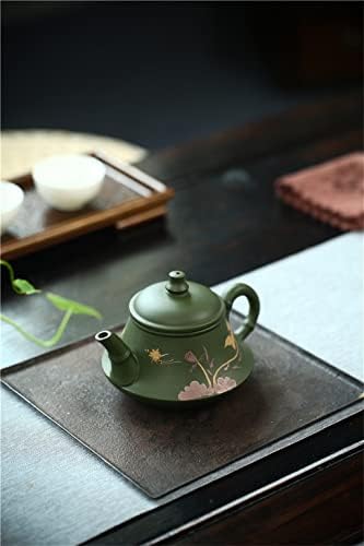 LDCHNH 230CC Igazi Kézzel készített Zöld Yixing Kanna Lila Agyag Teáskanna Puer Tea Set Kung Fu Zisha Teaware