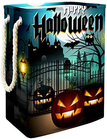 Inhomer Halloween Háttér 300D Oxford PVC, Vízálló Szennyestartót Nagy Kosárban a Takaró Ruházat, Játékok Hálószoba