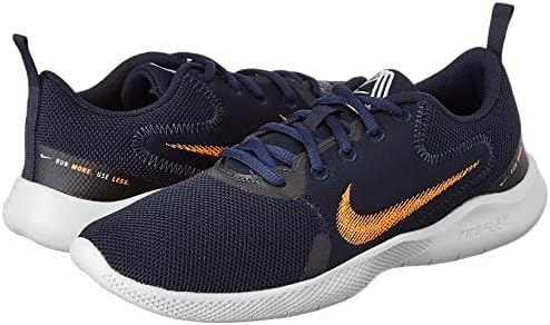 Nike Flex Tapasztalat Futni, 10 Férfi Út futócipő (Numeric_11) Navy/Narancs