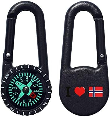Azeeda 'Szeretem Norvégia' Iránytű Kulcstartó (KC00021887)