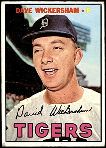 1967 Topps 112 Dave Wickershamék Detroit Tigers (Baseball Kártya) FAIR Tigrisek