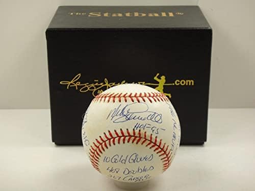 Mike Schmidt Aláírt Statball Stat Baseball W/ 16 Feliratok Autogramot Rj.com - Dedikált Baseball