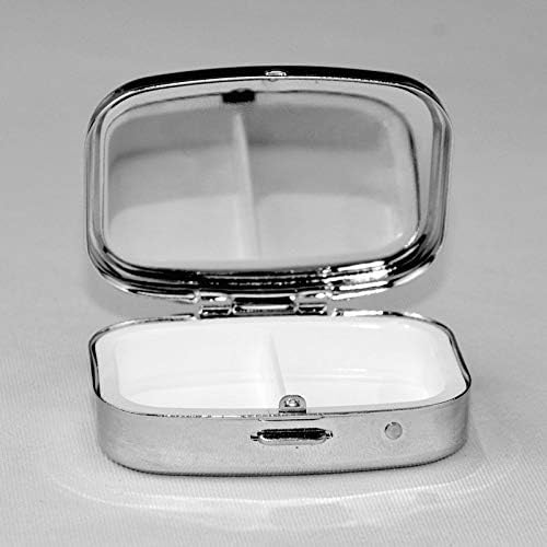 Üveg Vörös Bor, Dekoratív, Szögletes Mini Tabletta Esetében Tükör Utazás Barátságos Hordozható Kompakt Rekeszes Doboz Pirulát