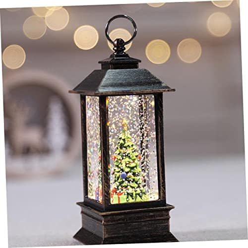 Toyvian 1db Karácsonyi Olaj Lámpa LED Decor Mikulás Hógömb Otthoni Kiegészítők Karácsony Este Lámpa Lámpa Karácsonyi Hógömb