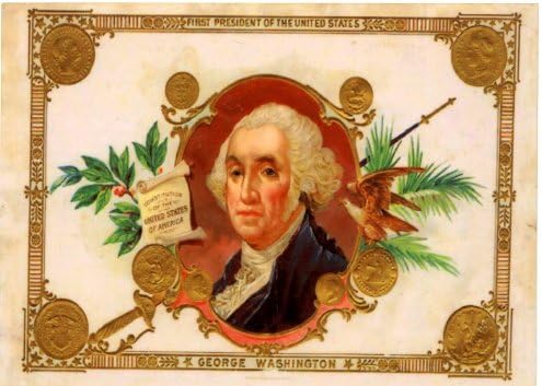 George Washington cigis dobozt, művészet Fém - amerikai Elnök