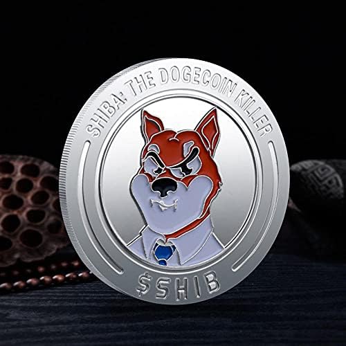 1 oz Arany-Bevonatú Dogecoin Emlékérme ezüstözött Dogecoin 2021 Limitált szériás Gyűjthető Érme védőtok