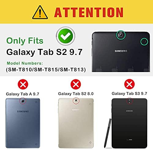 ALILANG Tablet tok Samsung Galaxy Tab S2 9.7 (SM-T813 / T815 / T819) a Képernyő Védő, valamint Stylus - Prémium Vékony PU